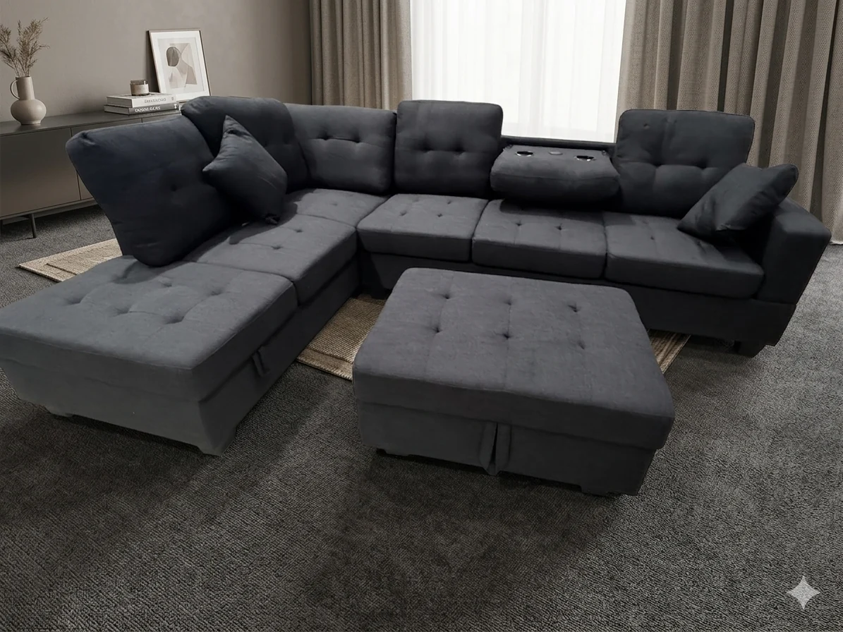 Jubilee L-Shape Couch with Ottoman